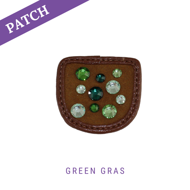 Green Gras Reithandschuh Patches