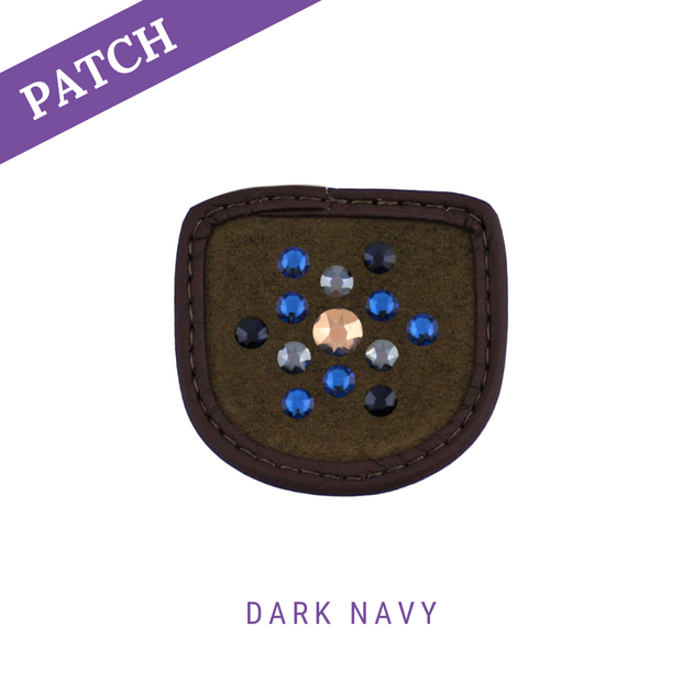 Dark Navy Reithandschuh Patches