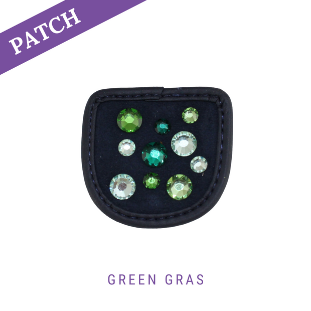 Green Gras Reithandschuh Patches