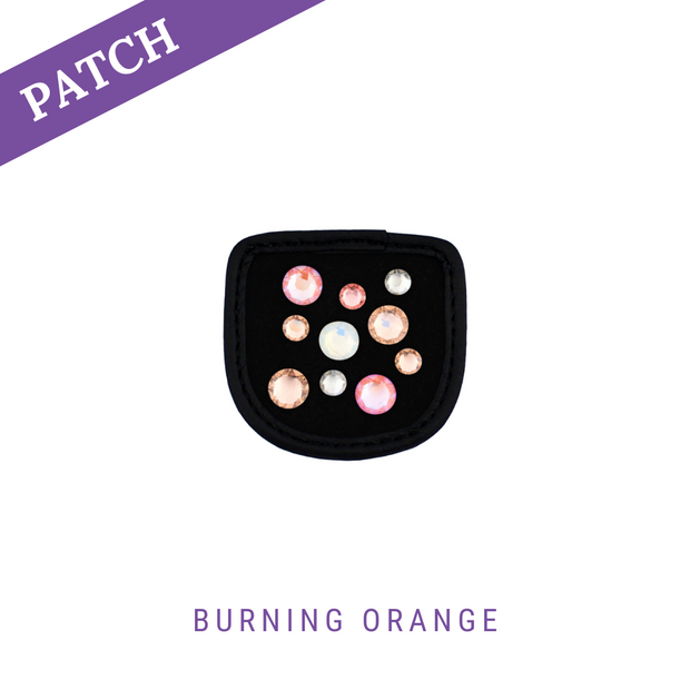 Burning Orange Reithandschuh Patches