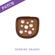 Burning Orange Reithandschuh Patches