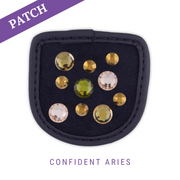 Confident Aries Riding Glove Patch blue