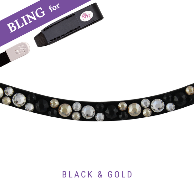 Denim Blue Browband Bling Swing