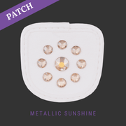 Metallic Sunshine Riding Glove Patch white